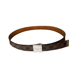 Louis Vuitton damier brown belt unisex size 85 cm 34 inch authentic with COA